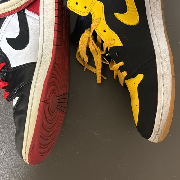 Used Jordan 1 old love new love size 10 2007 Jordan 1 mid vintage - Picture 10 of 13